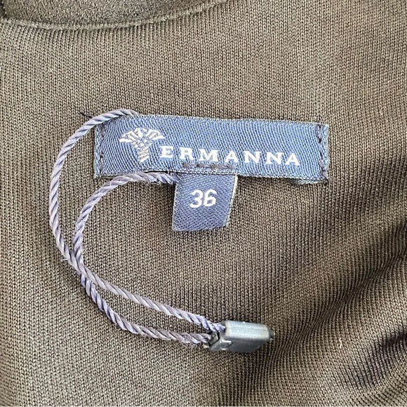 Ermanna Formal Rhinestone Midi Dress Evening Cocktail Elegant Party Size 36 US 6 - Picture 5 of 8